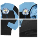 Manchester City Skull Swirl Sky Blue Black Sweater Best Selling