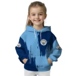 Manchester City Splatter Effect Sky Blue Hoodie Best Selling