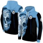 Manchester City Sugar Skull Sky Blue Black Hoodie Best Selling