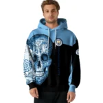 Manchester City Sugar Skull Sky Blue Black Hoodie Best Selling