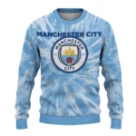 Manchester City Tie Dye Designs Sky Blue Sweater Best Selling