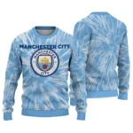 Manchester City Tie Dye Designs Sky Blue Sweater Best Selling