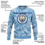 Manchester City Tie Dye Designs Sky Blue Sweater Best Selling