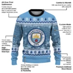 Manchester City Tree Pattern Sky Blue Sweater Best Selling