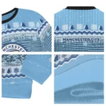 Manchester City Tree Pattern Sky Blue Sweater Best Selling