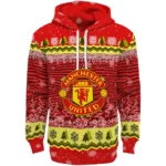 Manchester United Christmas Trees Red Hoodie Best Selling