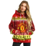 Manchester United Christmas Trees Red Hoodie Best Selling