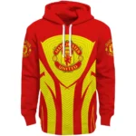 Manchester United Concentric Lines Red Hoodie Best Selling