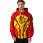 Manchester United Concentric Lines Red Hoodie Best Selling