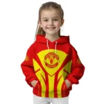 Manchester United Concentric Lines Red Hoodie Best Selling