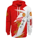 Manchester United Dynamic Slash Red White Hoodie Best Selling