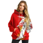 Manchester United Dynamic Slash Red White Hoodie Best Selling