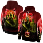 Manchester United Halloween Vibes Red Black Hoodie Best Selling