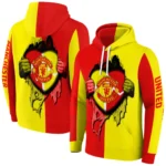 Manchester United Heartbeat Graphic Red Hoodie Best Selling