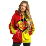 Manchester United Heartbeat Graphic Red Hoodie Best Selling