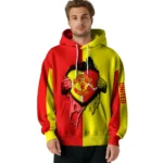 Manchester United Heartbeat Graphic Red Hoodie Best Selling