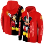 Manchester United Mickey Mouse Red Black Hoodie Best Selling