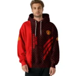 Manchester United Monogram Pattern Red Hoodie Best Selling