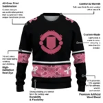 Manchester United Pink Ribbon Black Pink Sweater Best Selling