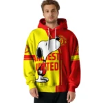 Manchester United Playful Snoopy Red Hoodie Best Selling
