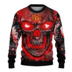 Manchester United Skull Intensity Red Black Sweater Best Selling