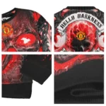 Manchester United Skull Intensity Red Black Sweater Best Selling