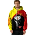 Manchester United Skull Punisher Black Hoodie Best Selling