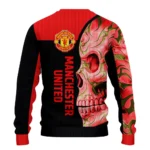 Manchester United Skull Swirl Red Black Sweater Best Selling