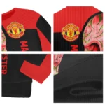 Manchester United Skull Swirl Red Black Sweater Best Selling