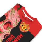 Manchester United Skull Swirl Red Black Sweater Best Selling