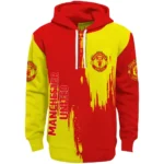 Manchester United Splatter Effect Red Hoodie Best Selling