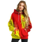 Manchester United Splatter Effect Red Hoodie Best Selling