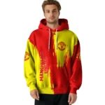 Manchester United Splatter Effect Red Hoodie Best Selling