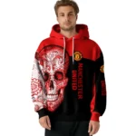 Manchester United Sugar Skull Red Black Hoodie Best Selling