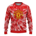 Manchester United Tie Dye Designs Red Sweater Best Selling