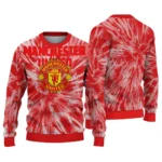 Manchester United Tie Dye Designs Red Sweater Best Selling