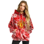 Manchester United Tie Dye Pattern Red Hoodie Best Selling