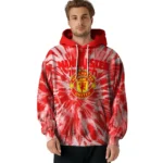 Manchester United Tie Dye Pattern Red Hoodie Best Selling
