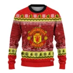 Manchester United Tree Pattern Red Sweater Best Selling
