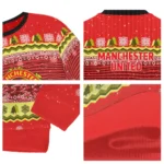 Manchester United Tree Pattern Red Sweater Best Selling