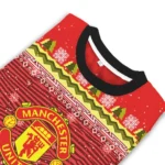 Manchester United Tree Pattern Red Sweater Best Selling