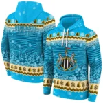 Newcastle United Christmas Trees Blue Hoodie Best Selling