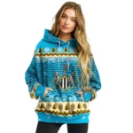 Newcastle United Christmas Trees Blue Hoodie Best Selling