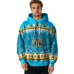 Newcastle United Christmas Trees Blue Hoodie Best Selling