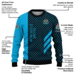 Newcastle United Circles Mesh Blue Black Sweater Best Selling