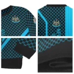 Newcastle United Circles Mesh Blue Black Sweater Best Selling