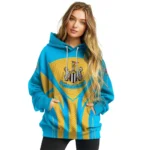 Newcastle United Concentric Lines Blue Hoodie Best Selling