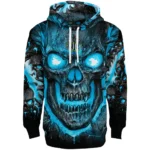 Newcastle United Demonic Skull Blue Black Hoodie Best Selling