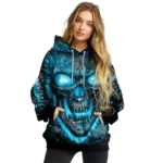 Newcastle United Demonic Skull Blue Black Hoodie Best Selling