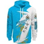 Newcastle United Dynamic Slash Blue White Hoodie Best Selling